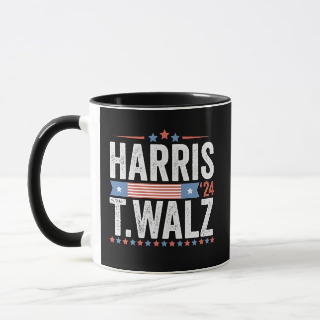 Harris Walz 2024 Election Kamala Tim Waltz Mug (Left)