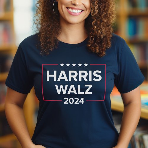 Harris Walz 2024 Election Navy Womens T_Shirt