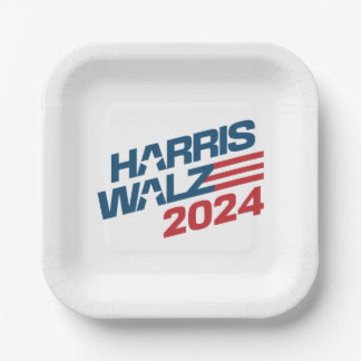 Harris Walz 2024 Election Paper Plates