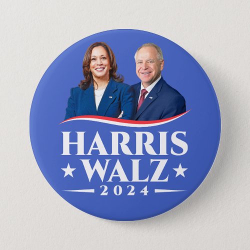 Harris Walz 2024 election photo campaign  Button