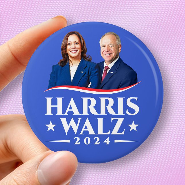 Harris Walz 2024 election photo campaign  Button (Creator Uploaded)