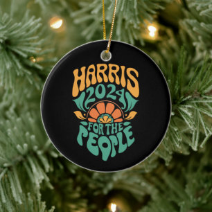 Harris Walz 2024 Election President Kamala Harris  Ceramic Ornament
