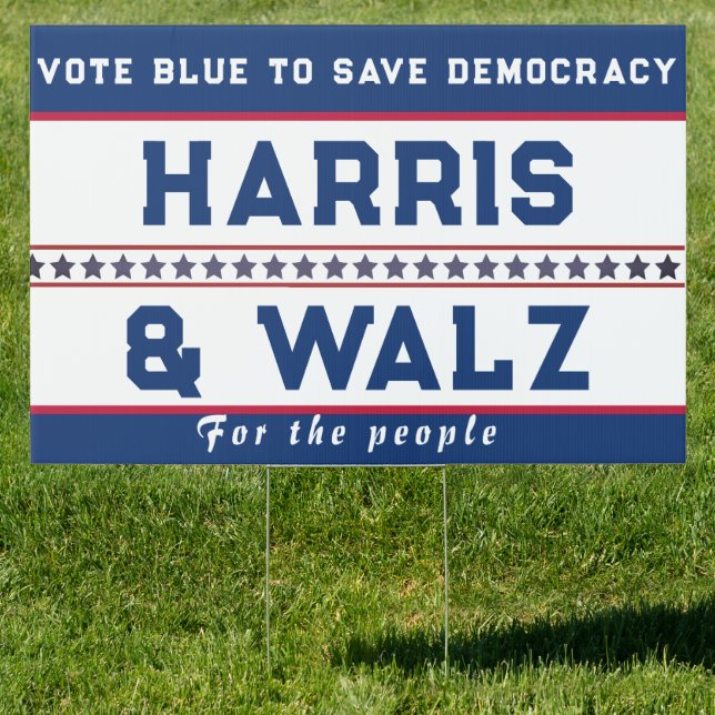 Harris & Walz 2024 Election Sign (Insitu)