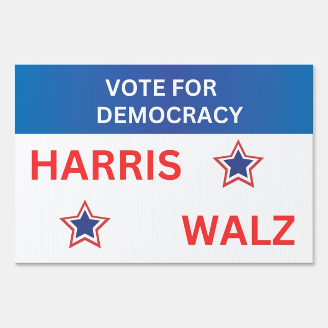 Harris Walz 2024 Election Sign (Front)