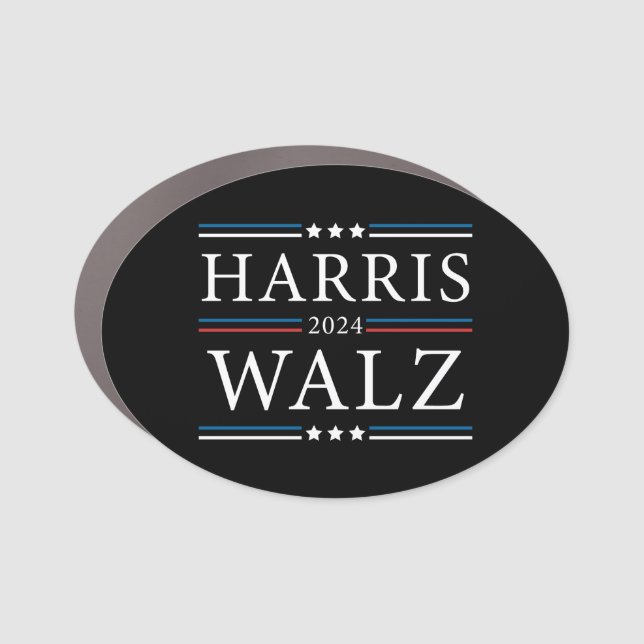 Harris Walz 2024 elections Car Magnet (Front)