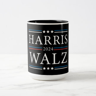 Harris Walz 2024 elections Two-Tone Coffee Mug