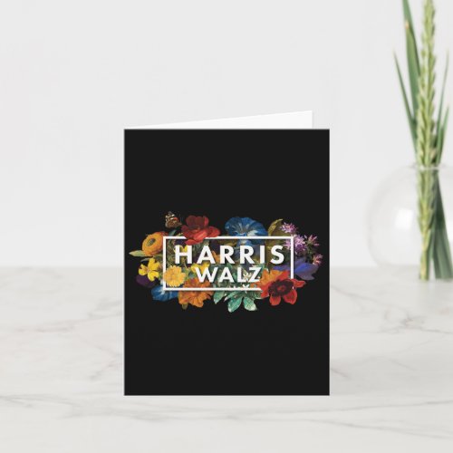 Harris Walz 2024 Floral Flowers Box Harris Waltz 2 Card