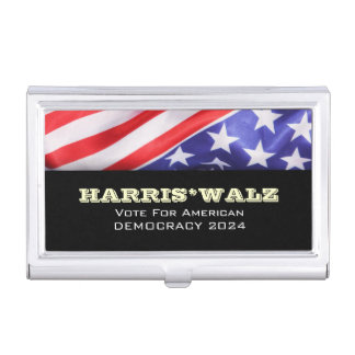 HARRIS WALZ 2024 For American Democracy Business Card Case
