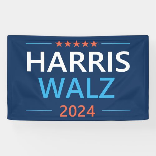 Harris Walz 2024 for President Banner