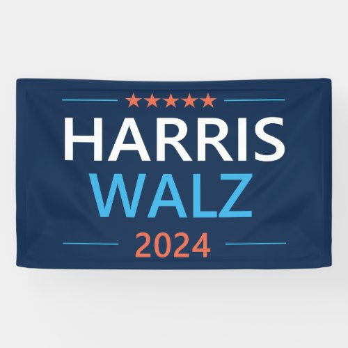 Harris Walz 2024 for President Banner