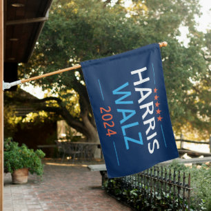 Harris Walz 2024 for President House Flag