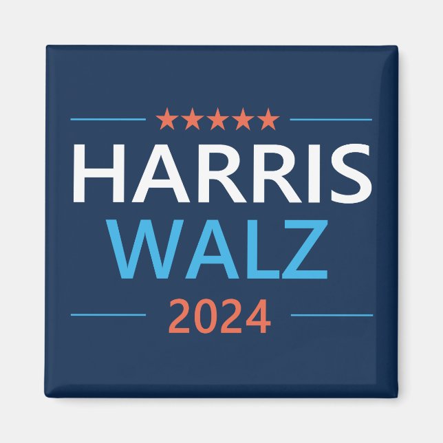 Harris Walz 2024 for President Magnet (Front)