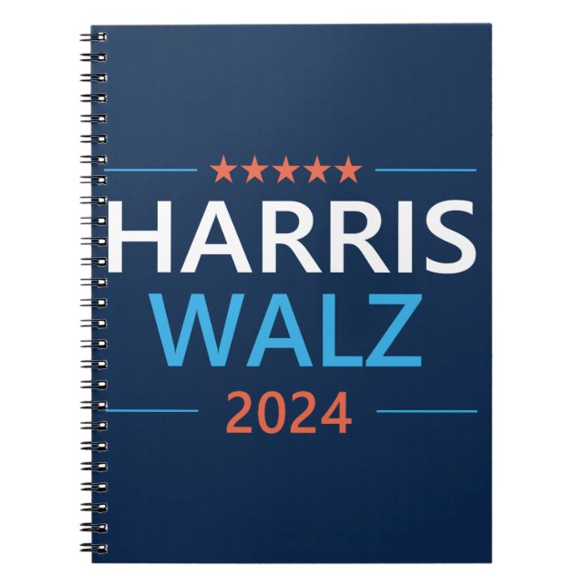 Harris Walz 2024 for President Notebook (Front)