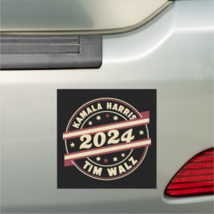 Harris Walz 2024 for President Patriotic Kamala Car Magnet