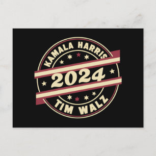 Harris Walz 2024 for President Patriotic Kamala  Postcard