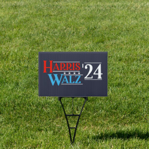 Harris Walz 2024 for President Sign