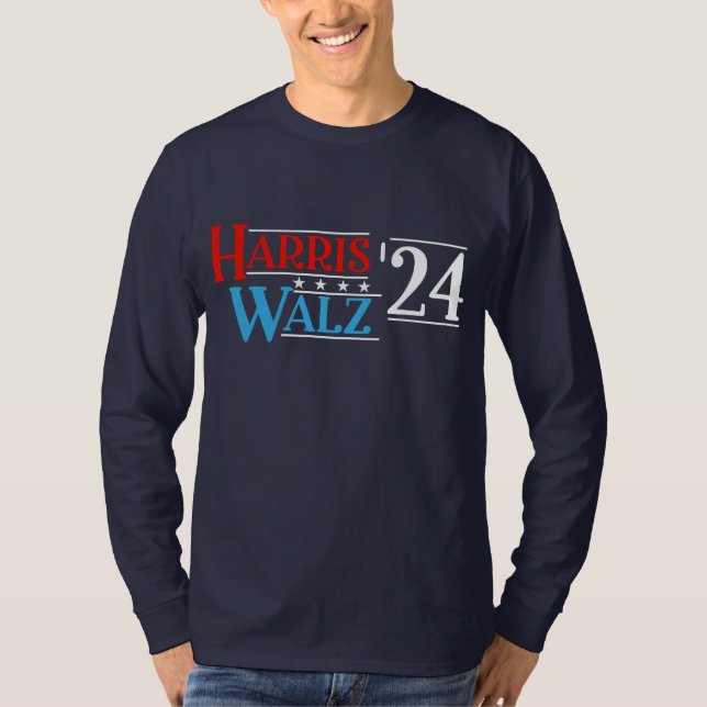 Harris Walz 2024 for President T-Shirt (Front)