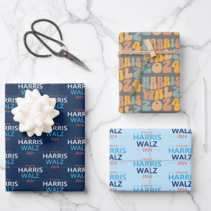 Harris Walz 2024 for President Wrapping Paper Sheets
