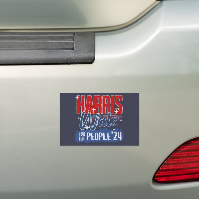Harris Walz 2024 For the People Election Democrat Car Magnet (In Situ)