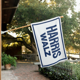 HARRIS WALZ 2024 HOUSE FLAG