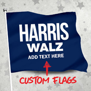 HARRIS WALZ 2024 HOUSE FLAG