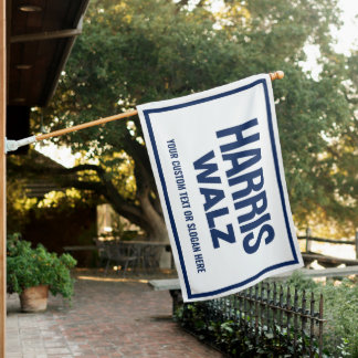 HARRIS WALZ 2024 HOUSE FLAG