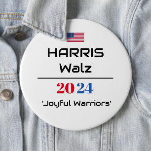 Harris Walz 2024 'Joyful Warriors' Button