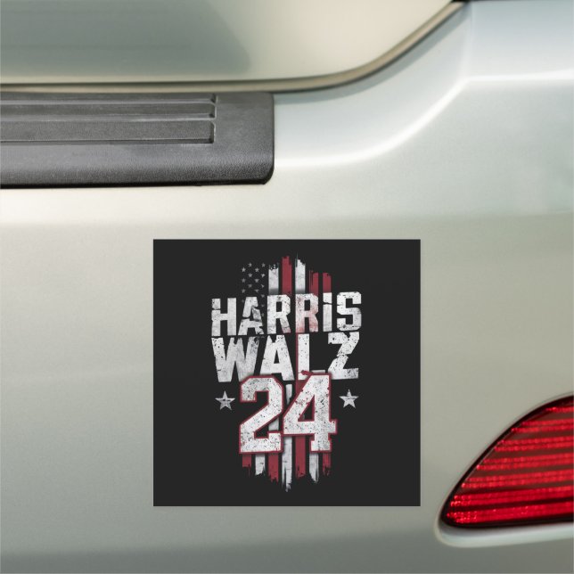 Harris Walz 2024 Kamala Harris 2024 Tim Walz 2024  Car Magnet (In Situ)