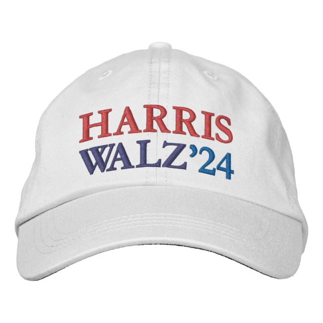 Harris Walz 2024 Kamala Harris and Tim Walz 2024  Embroidered Baseball Cap (Front)