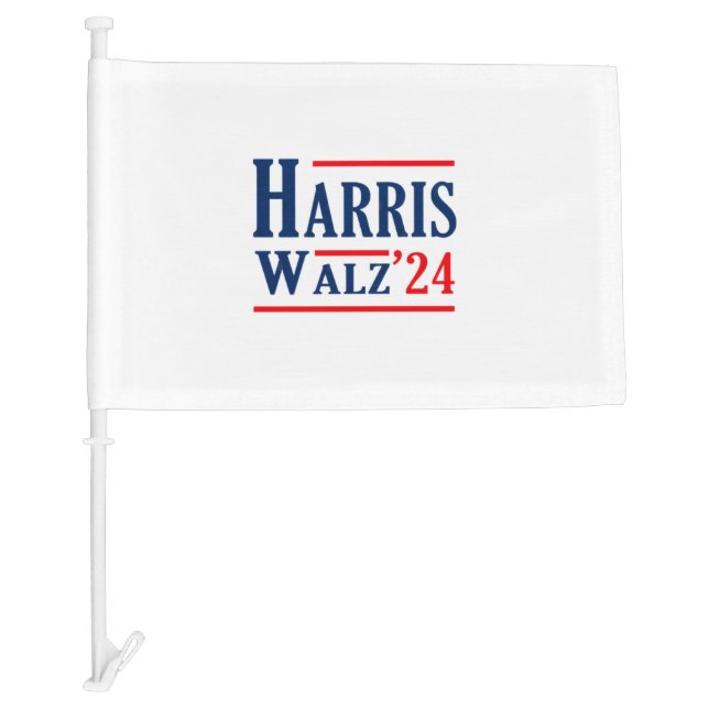 Harris Walz 2024 Kamala Harris President Tim Walz  Car Flag (Front)