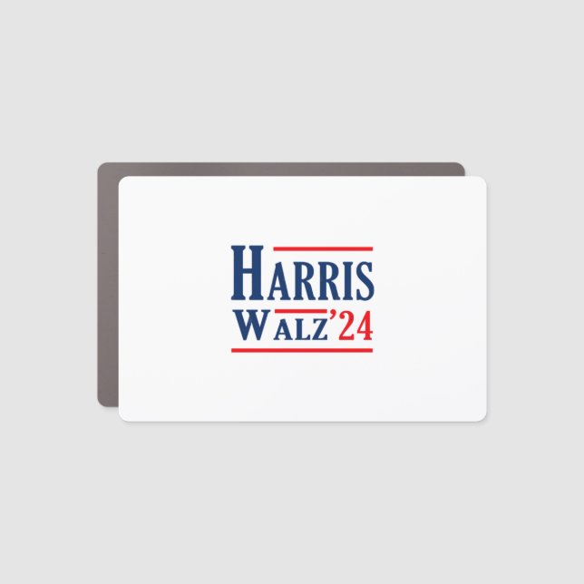 Harris Walz 2024 Kamala Harris President Tim Walz  Car Magnet (Front)