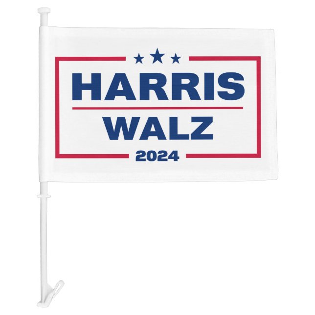 Harris Walz 2024 Kamala Harris Tim Walz Election Car Flag (Front)