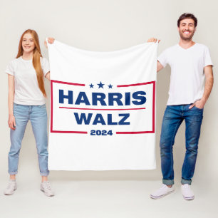 Harris Walz 2024 Kamala Harris Tim Walz Election Fleece Blanket