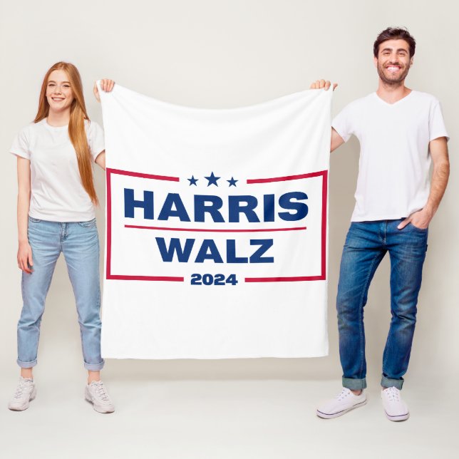 Harris Walz 2024 Kamala Harris Tim Walz Election Fleece Blanket (In Situ)