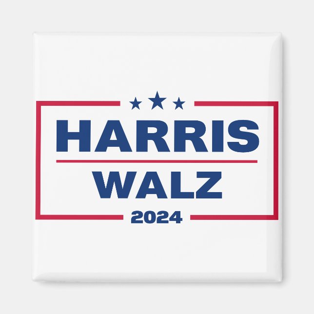 Harris Walz 2024 Kamala Harris Tim Walz Election Magnet (Front)
