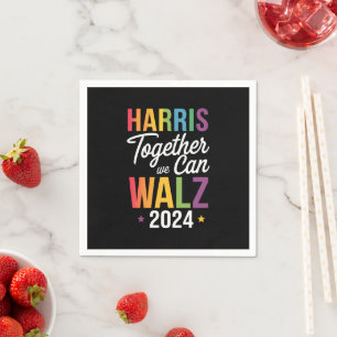 Harris Walz 2024 Kamala Together We Can LGBT Napkins