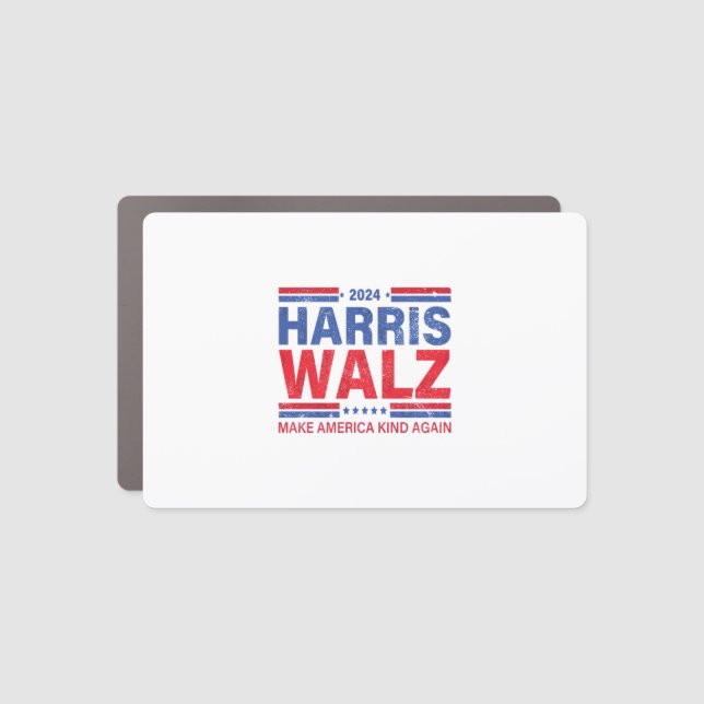Harris Walz 2024 Make America Kind Again  Car Magnet (Front)