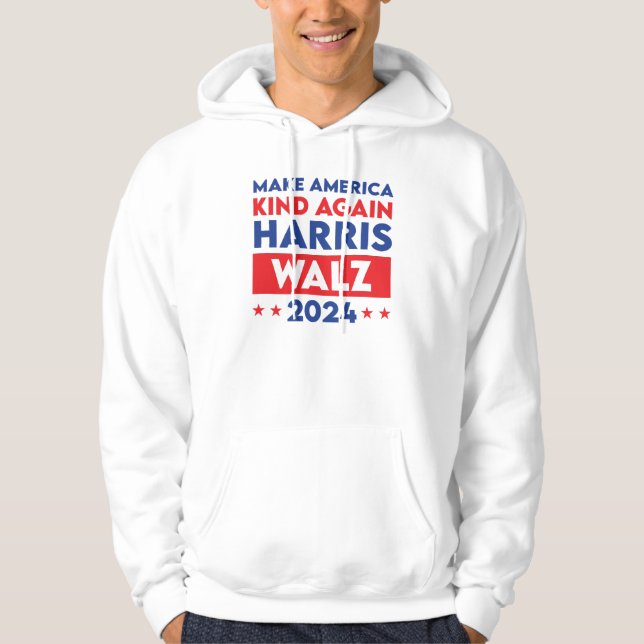 Harris Walz 2024 Make America Kind Again Hoodie (Front)