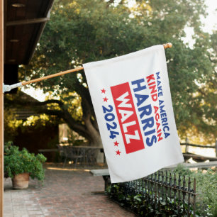 Harris Walz 2024 Make America Kind Again House Flag