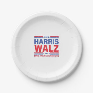 Harris Walz 2024 Make America Kind Again Paper Plates