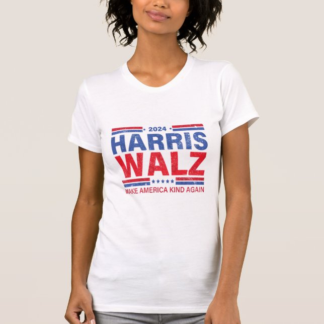 Harris Walz 2024 Make America Kind Again  T-Shirt (Front)