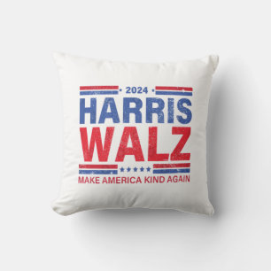 Harris Walz 2024 Make America Kind Again  Throw Pillow