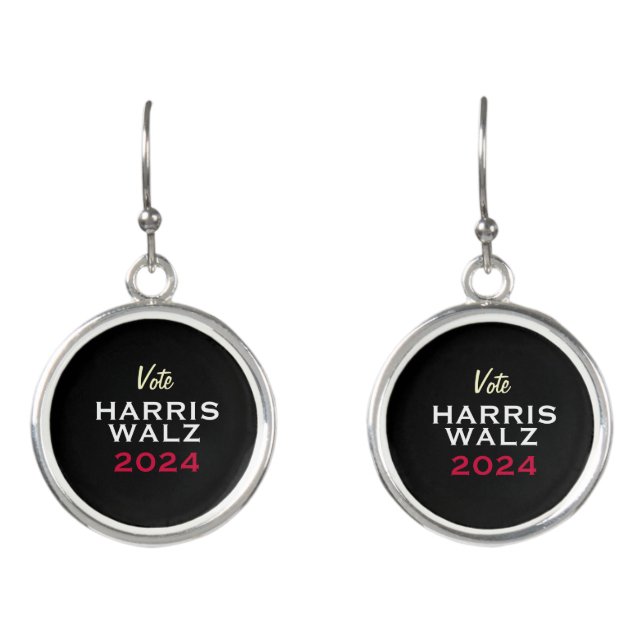HARRIS WALZ 2024 Mod Campaign Earrings (Front)