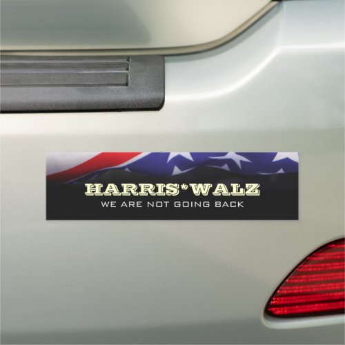 HARRIS WALZ 2024 Not Going Back Car Magnet