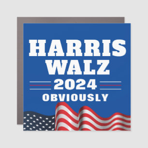 Harris Walz 2024 Obviously Car Magnet