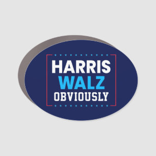 Harris Walz 2024 Obviously Car Magnet