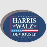 Harris Walz 2024 Obviously Car Magnet<br><div class="desc">Harris Walz 2024 Obviously</div>