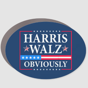 Harris Walz 2024 Obviously Car Magnet