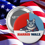 Harris Walz 2024 Obviously Cat Button<br><div class="desc">Harris Walz 2024 Obviously Cat</div>