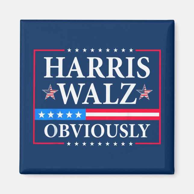Harris Walz 2024 Obviously Magnet (Front)